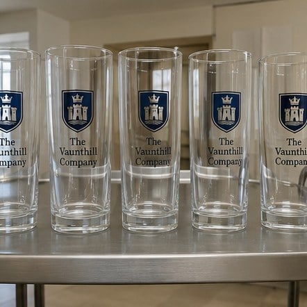 Customized glassware for hotels, venues and restaurants