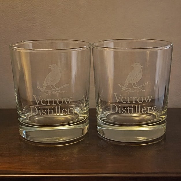 Glassware with logo — customer photo