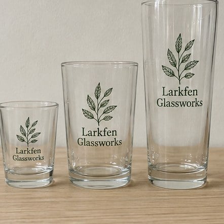 Glassware with logo printing